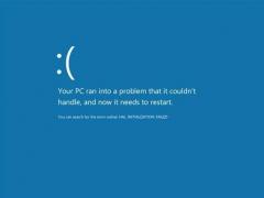 Win10蓝屏：你的电脑出现问题需要重新启动